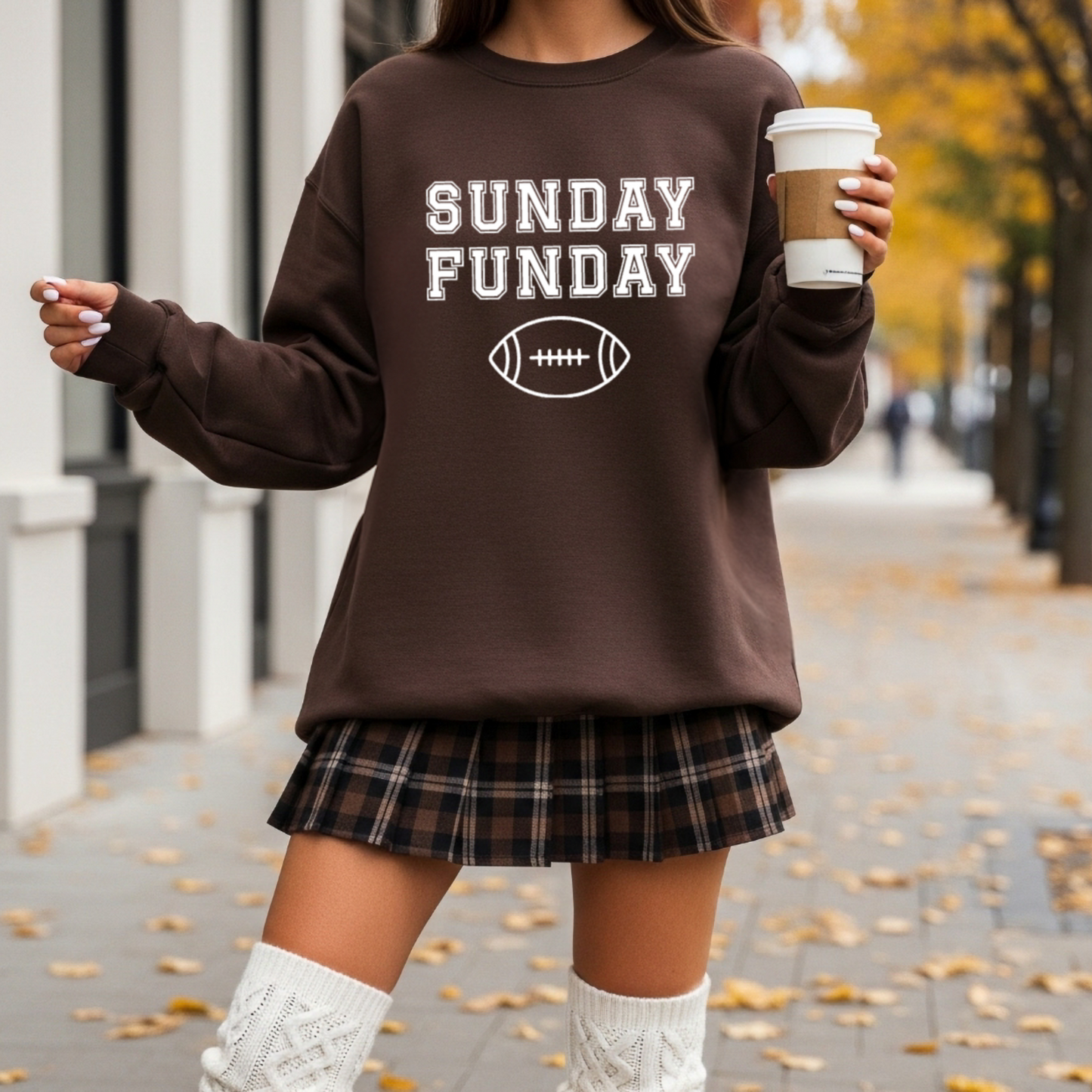 Sunday Funday Football Adult Sweatshirt