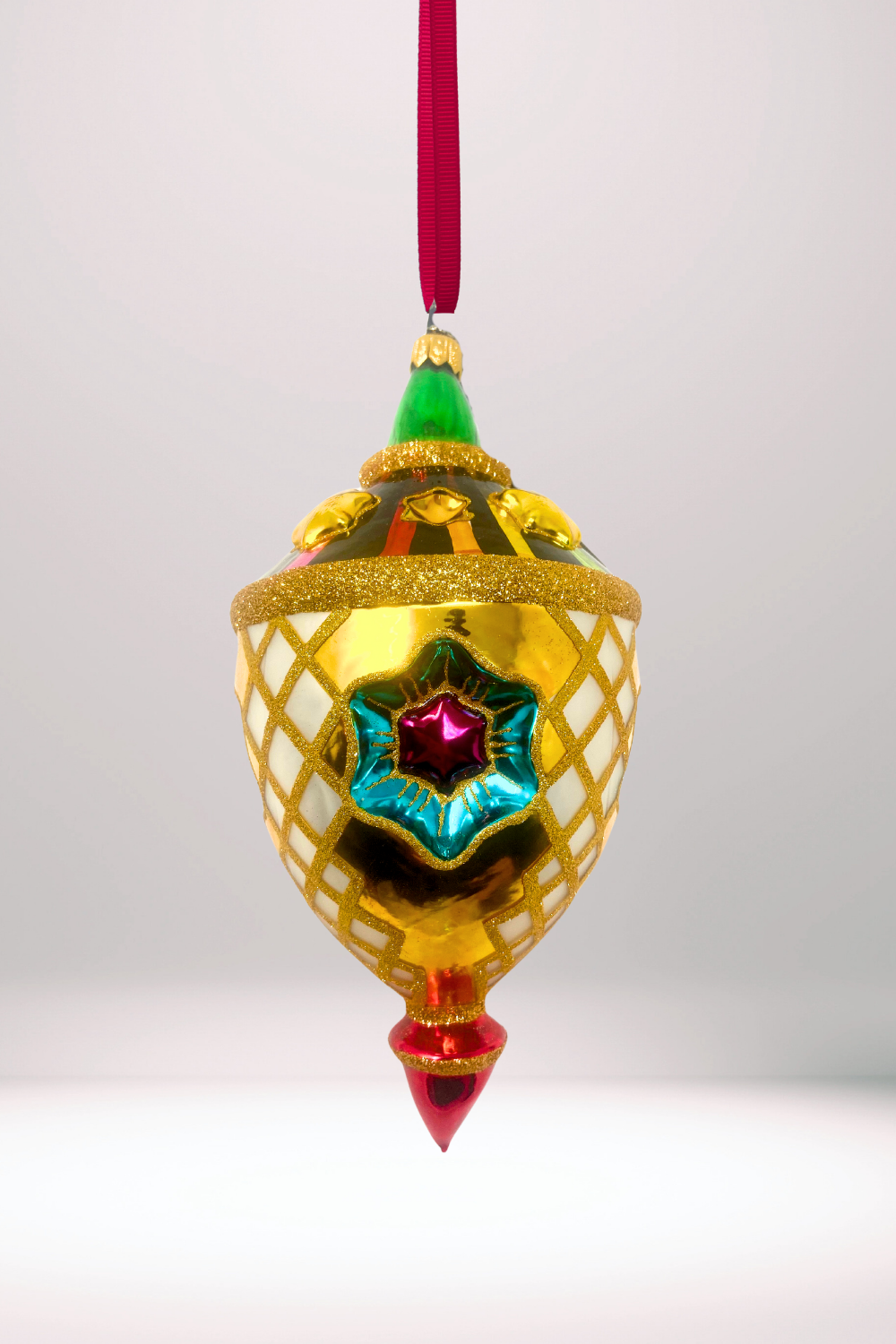 Venetian Harlequin Glass Christmas Ornament