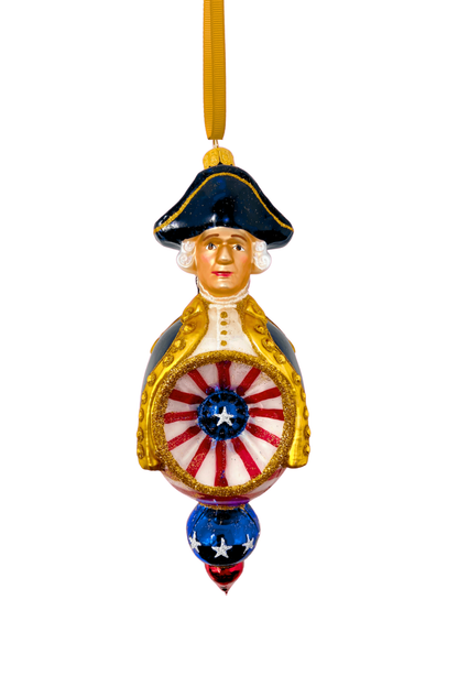 George Washington Reflector Glass Ornament