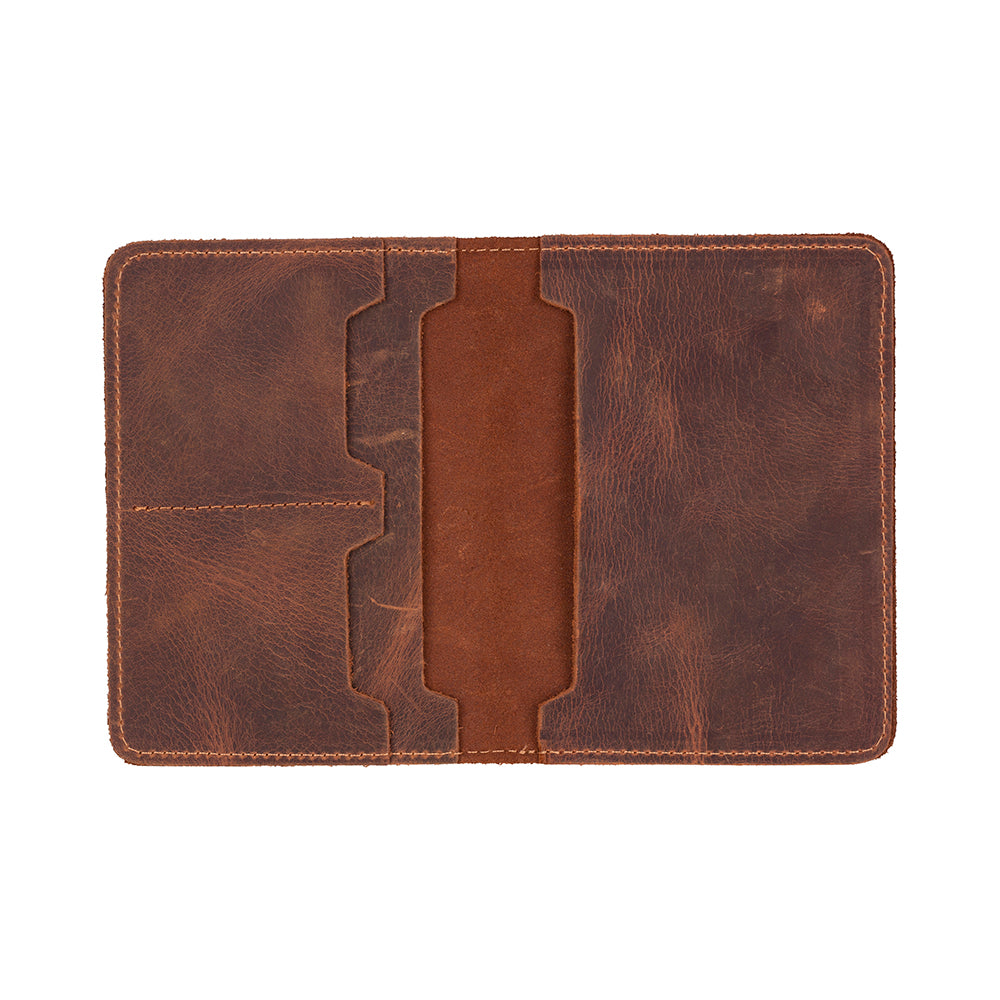 Yuma Genuine Leather Passport Wallet - Handmade Travel Document Holder