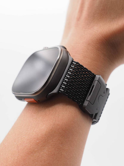 Magnetic Umbrella Buckle Milanese Stainless Steel Strap for Apple Watch