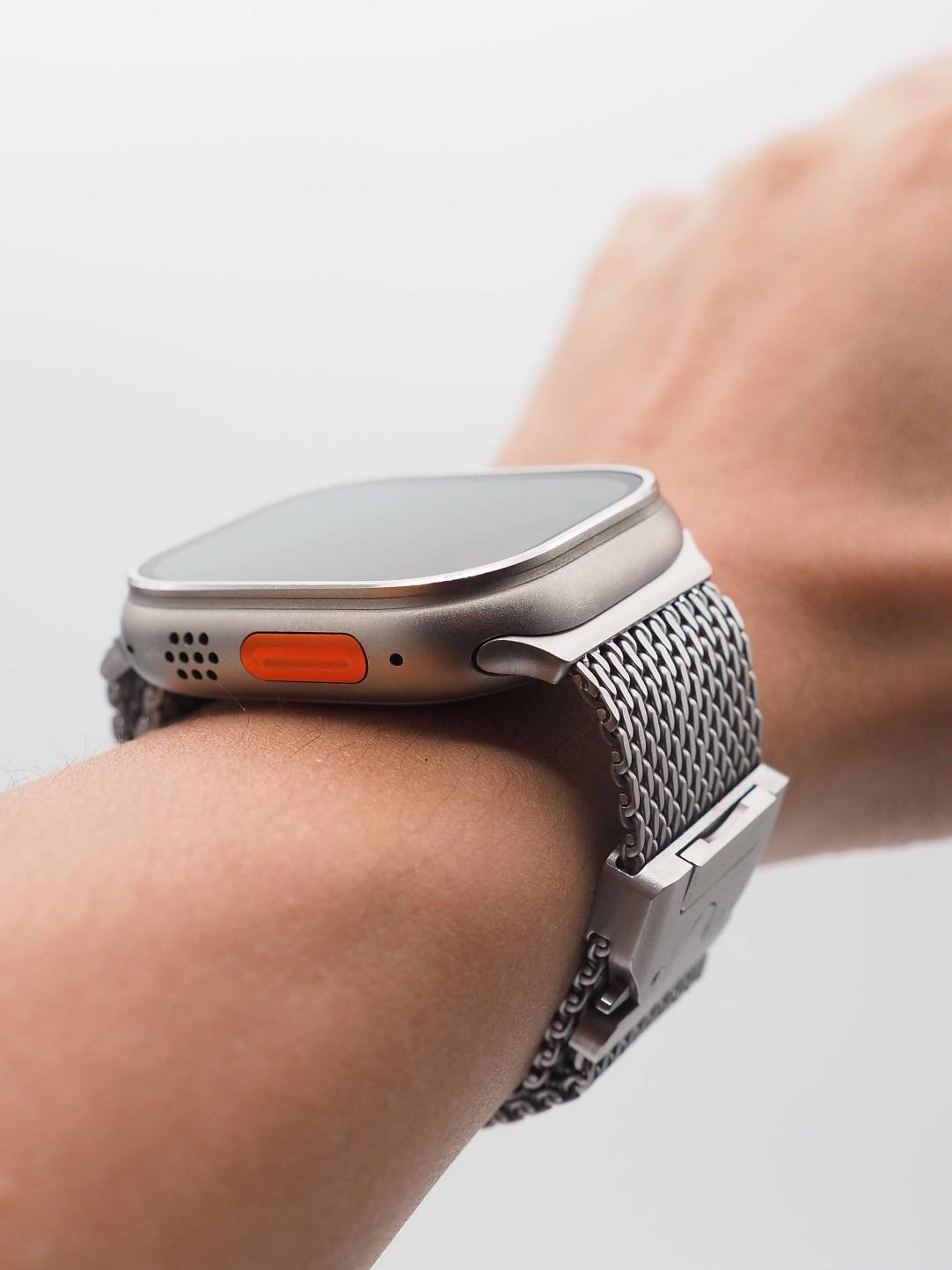 Magnetic Umbrella Buckle Milanese Stainless Steel Strap for Apple Watch