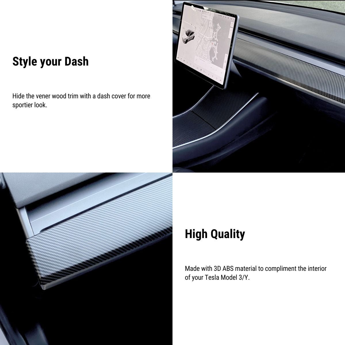 ABS Dashboard Cover for Model 3/Y