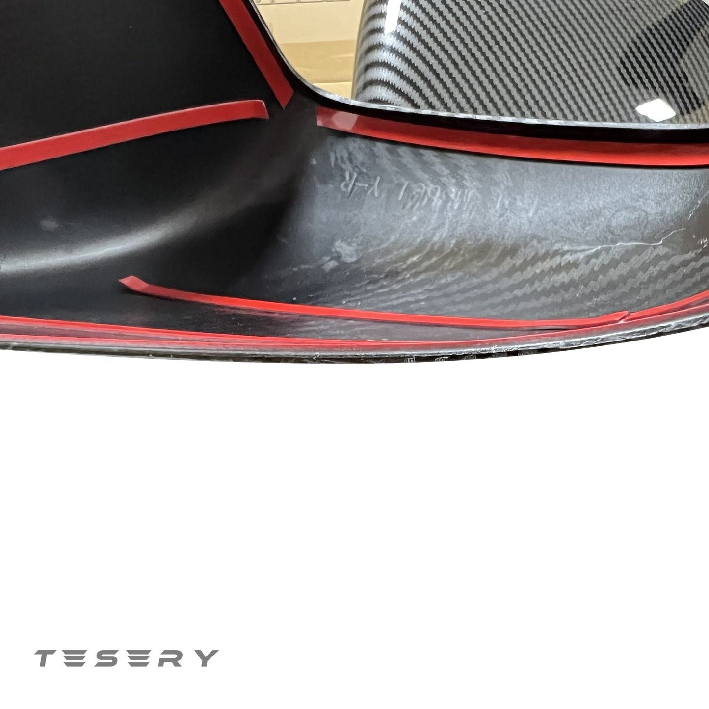 ABS Black Mirror Cover for Tesla Model 3 / Y 2020-2024