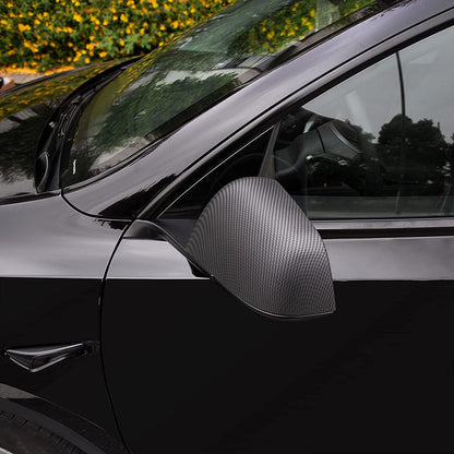 ABS Black Mirror Cover for Tesla Model 3 / Y 2020-2024