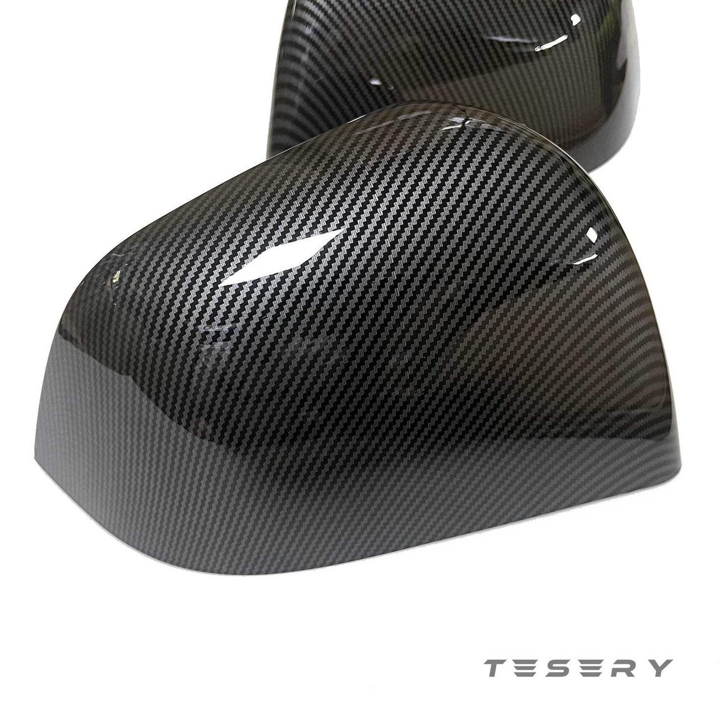 ABS Black Mirror Cover for Tesla Model 3 / Y 2020-2024