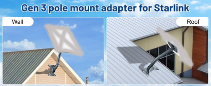 Adjustable Roof Wall Mount Kit V4 for Starlink Gen3