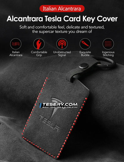 Alcantara Card Key Holder for Tesla Model 3/Y