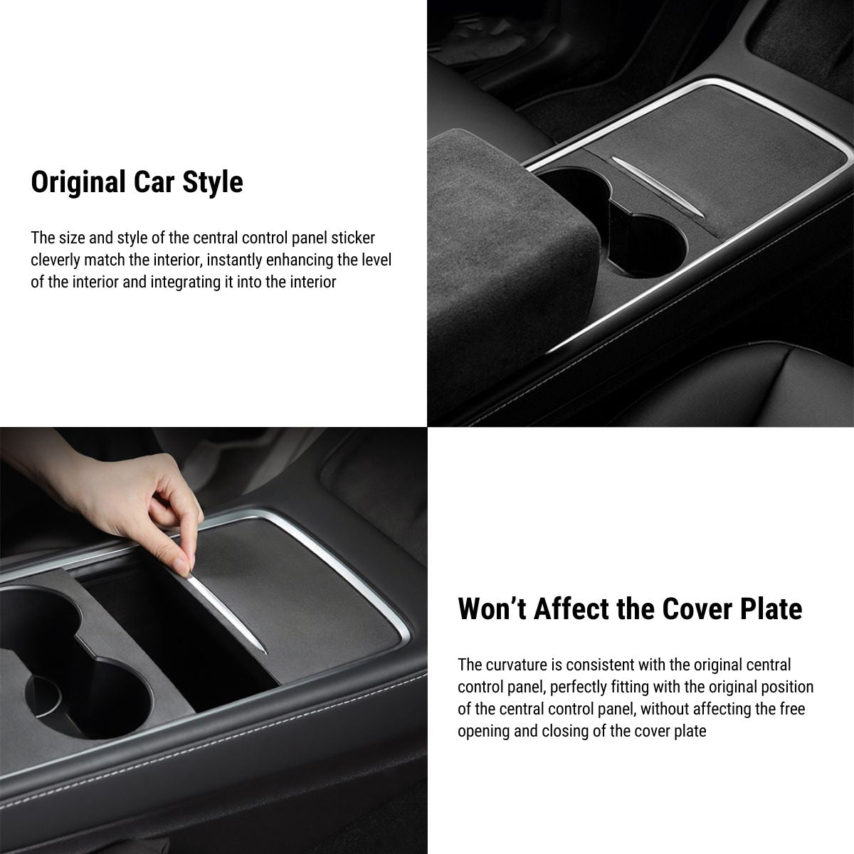 Alcantara Center Console Wrap for Tesla Model 3 Highland / Y