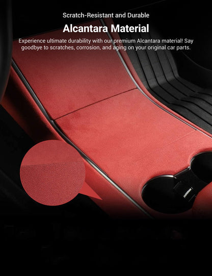 Alcantara Central Control Panel Sticker for Tesla Model 3