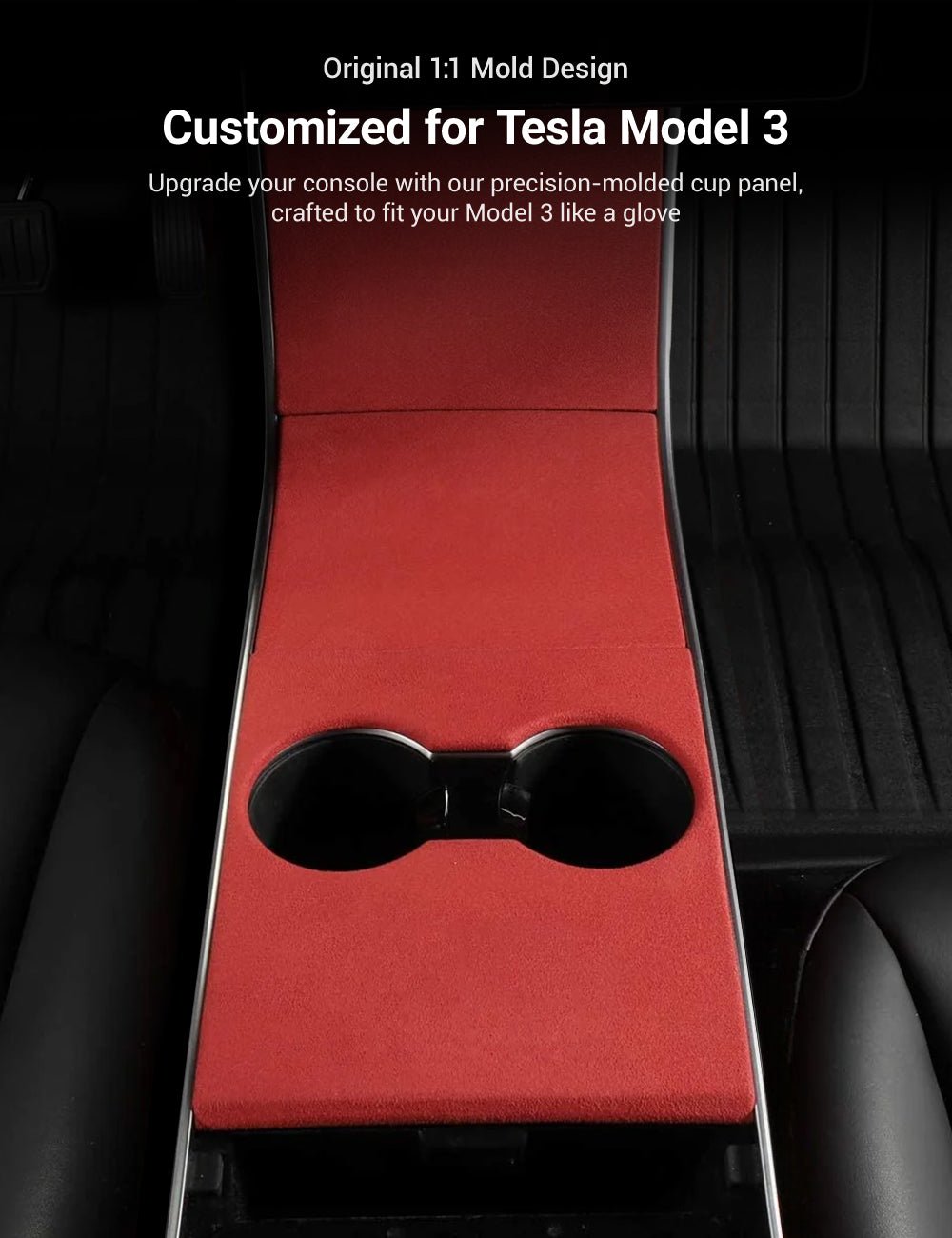 Alcantara Central Control Panel Sticker for Tesla Model 3