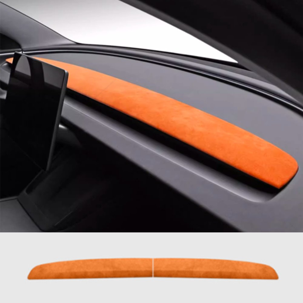 Alcantara Spliced Dash Trim for Tesla Model 3 Highland / Model Y Juniper (2PCS)