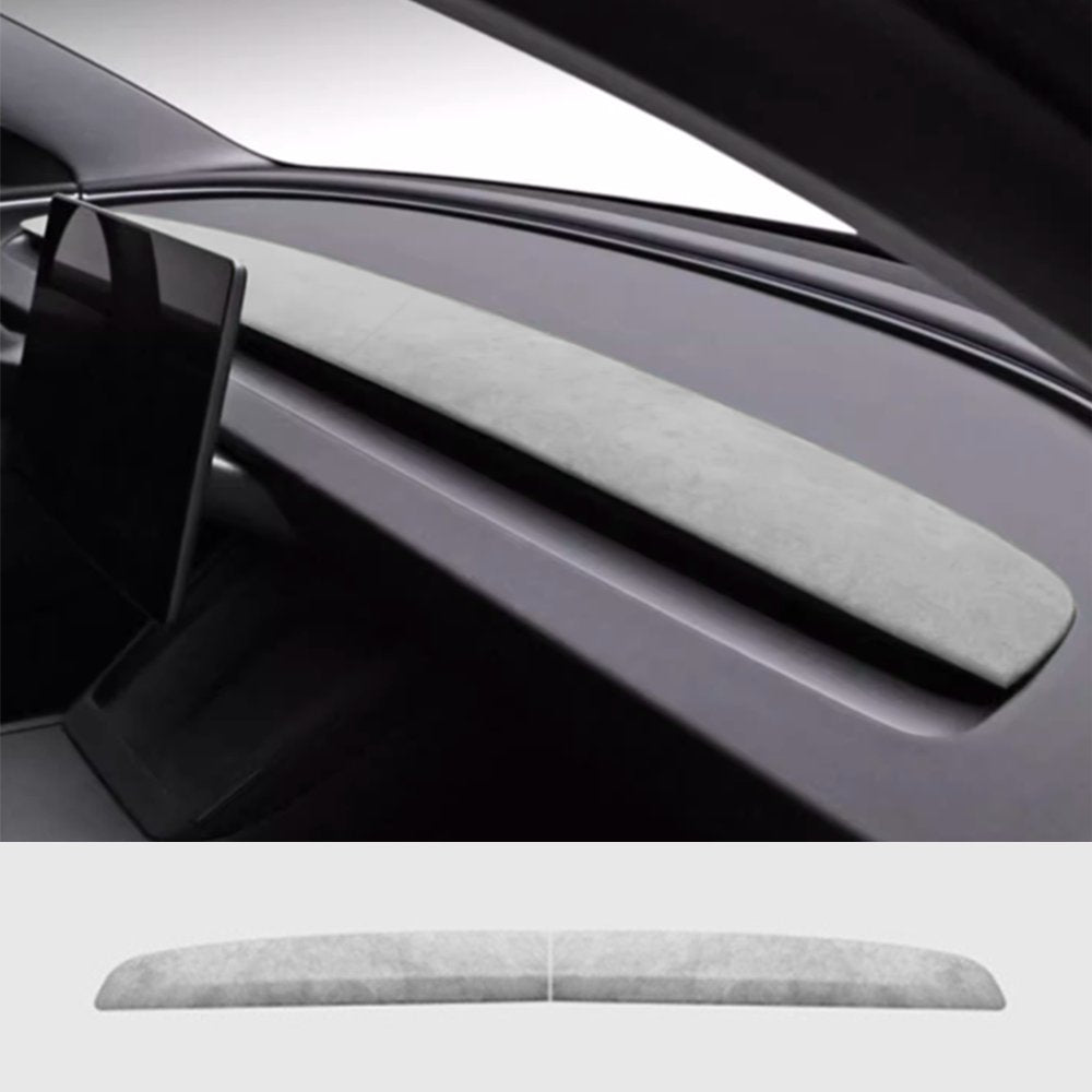 Alcantara Spliced Dash Trim for Tesla Model 3 Highland / Model Y Juniper (2PCS)