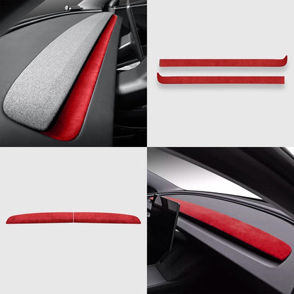 Alcantara Spliced Dash Trim for Tesla Model 3 Highland / Model Y Juniper (2PCS)