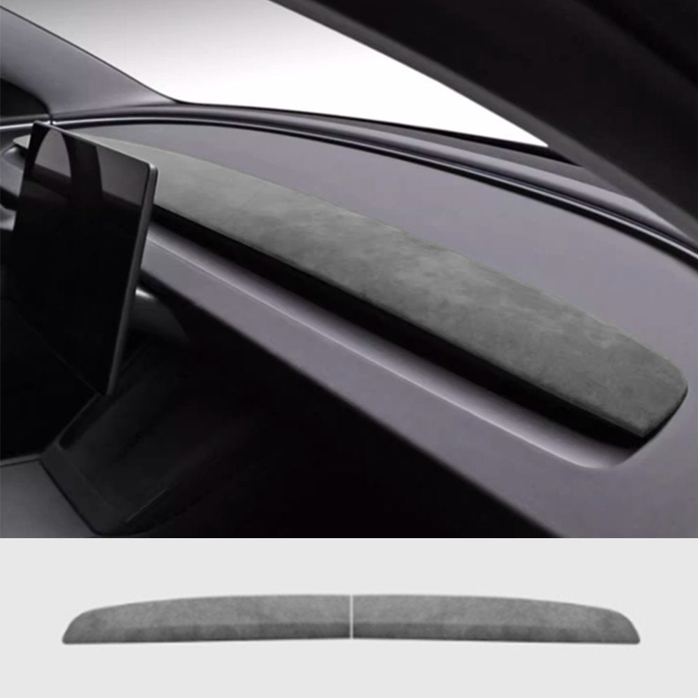 Alcantara Spliced Dash Trim for Tesla Model 3 Highland / Model Y Juniper (2PCS)