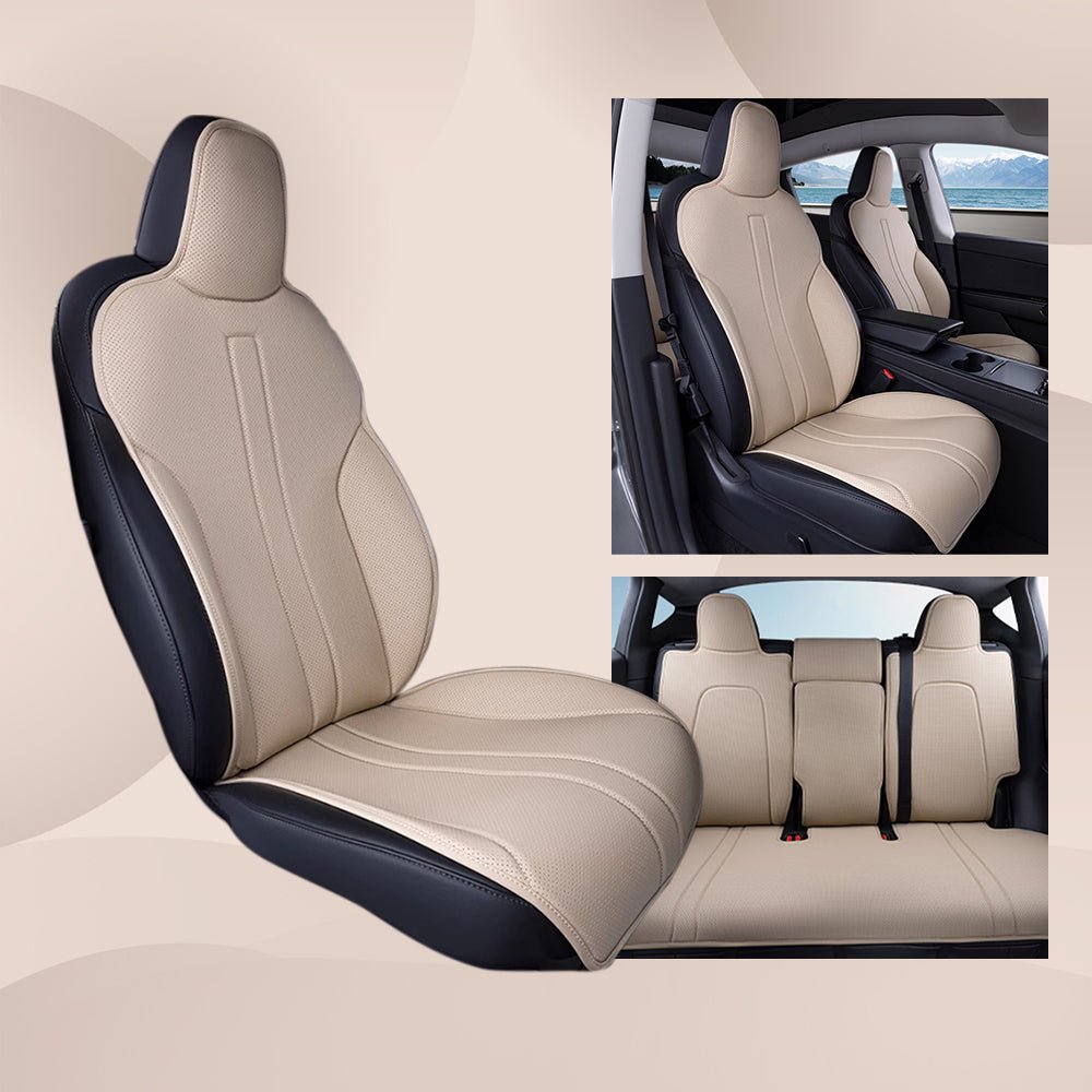 All Season Nappa Leather Seat Cover for Tesla Model 3/Y