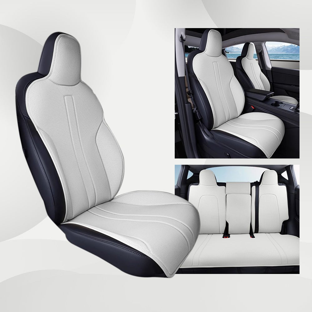 All Season Nappa Leather Seat Cover for Tesla Model 3/Y