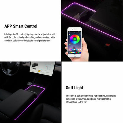 Center Console Ambient Lighting LED Strip for Model 3/Y