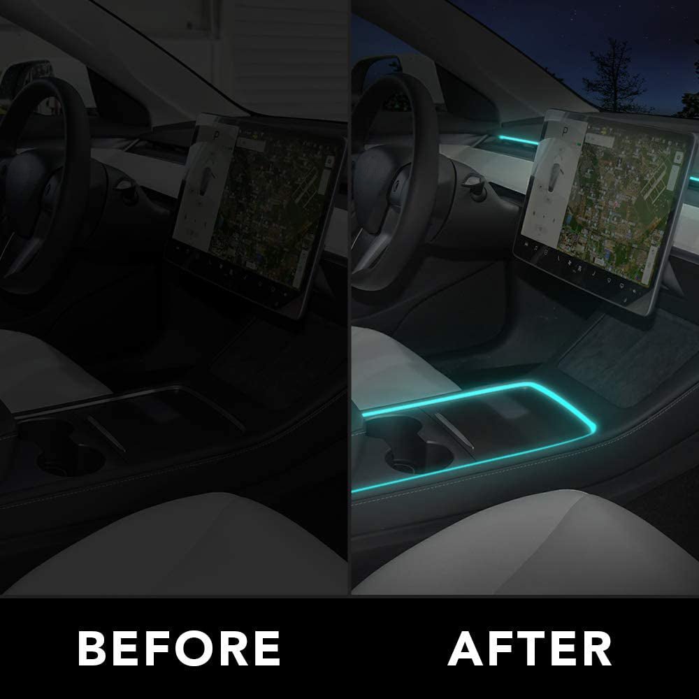 Center Console Ambient Lighting LED Strip for Model 3/Y
