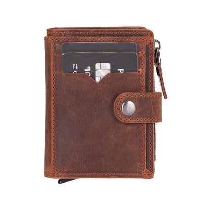 Andalusia Genuine Leather Pop-Up Cardholder with RFID Protection
