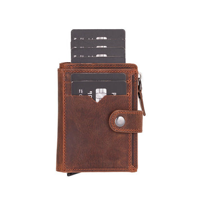 Andalusia Genuine Leather Pop-Up Cardholder with RFID Protection