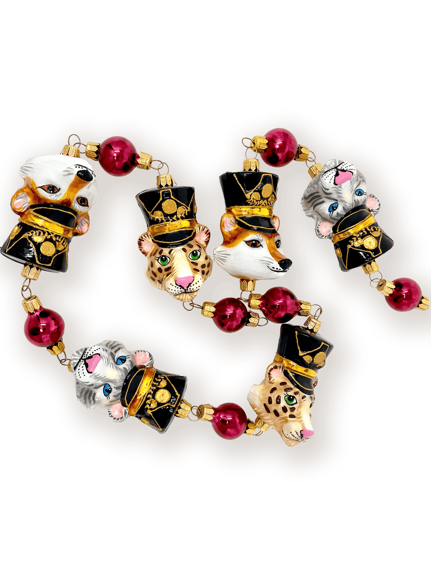 KRG Animal Generals Polish Glass Christmas Garland