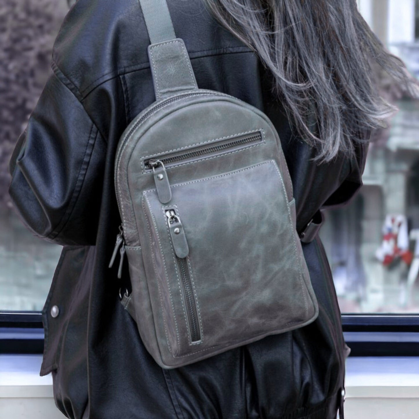 Athens Unisex Leather Cross Bag