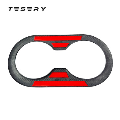 Backseat Cup Holder for Tesla Model 3 Model Y - Carbon Fiber Interior Mods