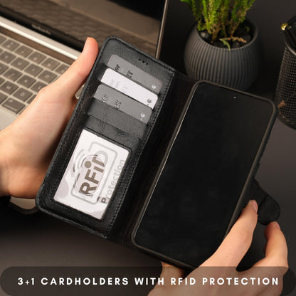 Buffalo Leather Samsung Galaxy S24 Plus Wallet with Detachable Case