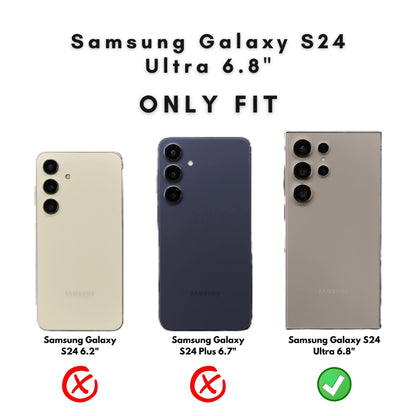 Buffalo Leather Samsung Galaxy S24 Ultra Wallet with Detachable Case