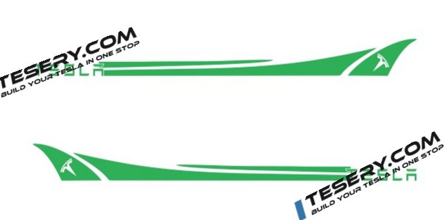 Car Door Side Skirt Stripes Sill Sticker Body Decal for Tesla Model S/3/X/Y (2pcs/set)