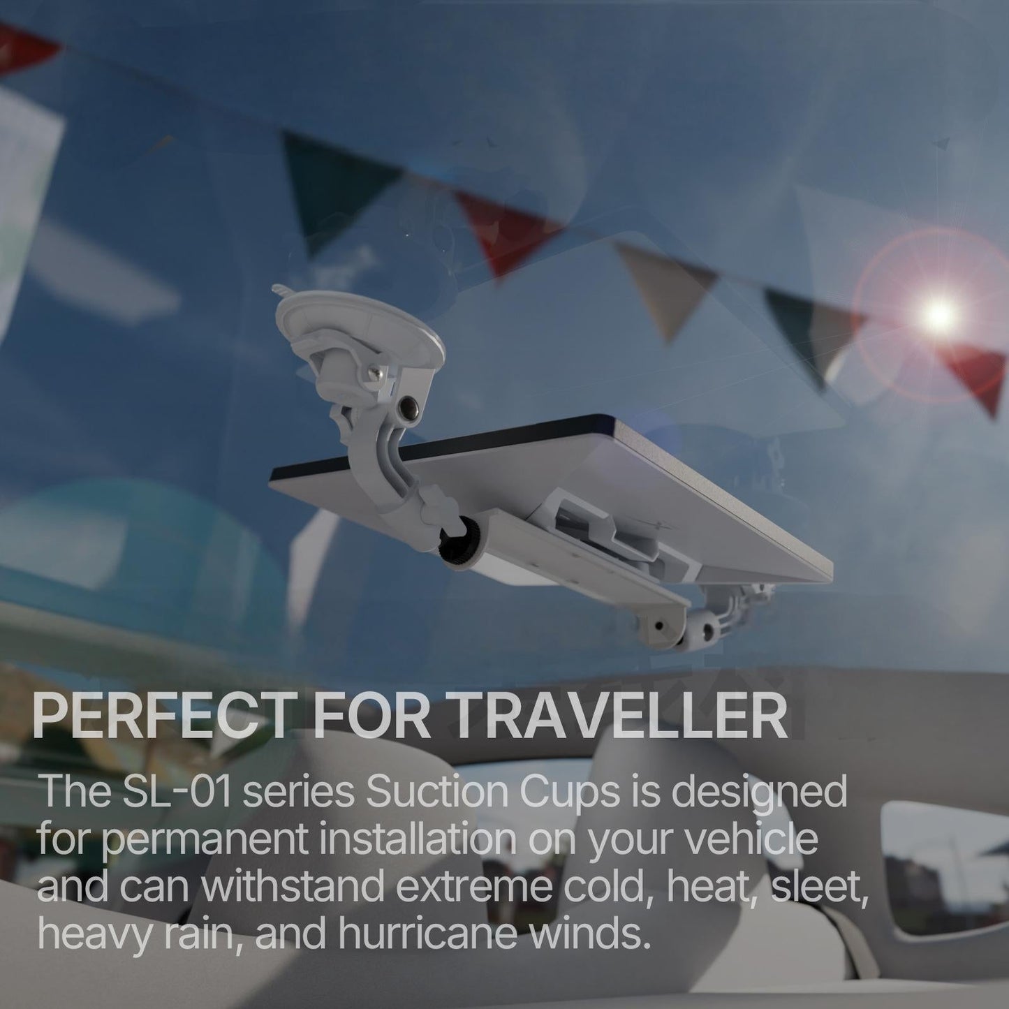 Car Roof/Window Suction Cup Mount Bracket for Starlink Mini