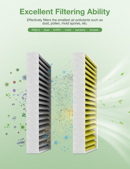 Carbon Air Filter for Tesla Model Y/3 (2 PCS)