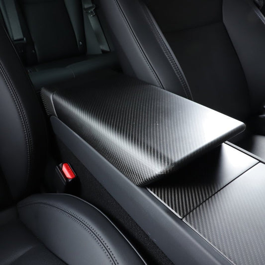 Carbon Fiber Armrest Cover For Tesla Model 3 Highland / Model Y