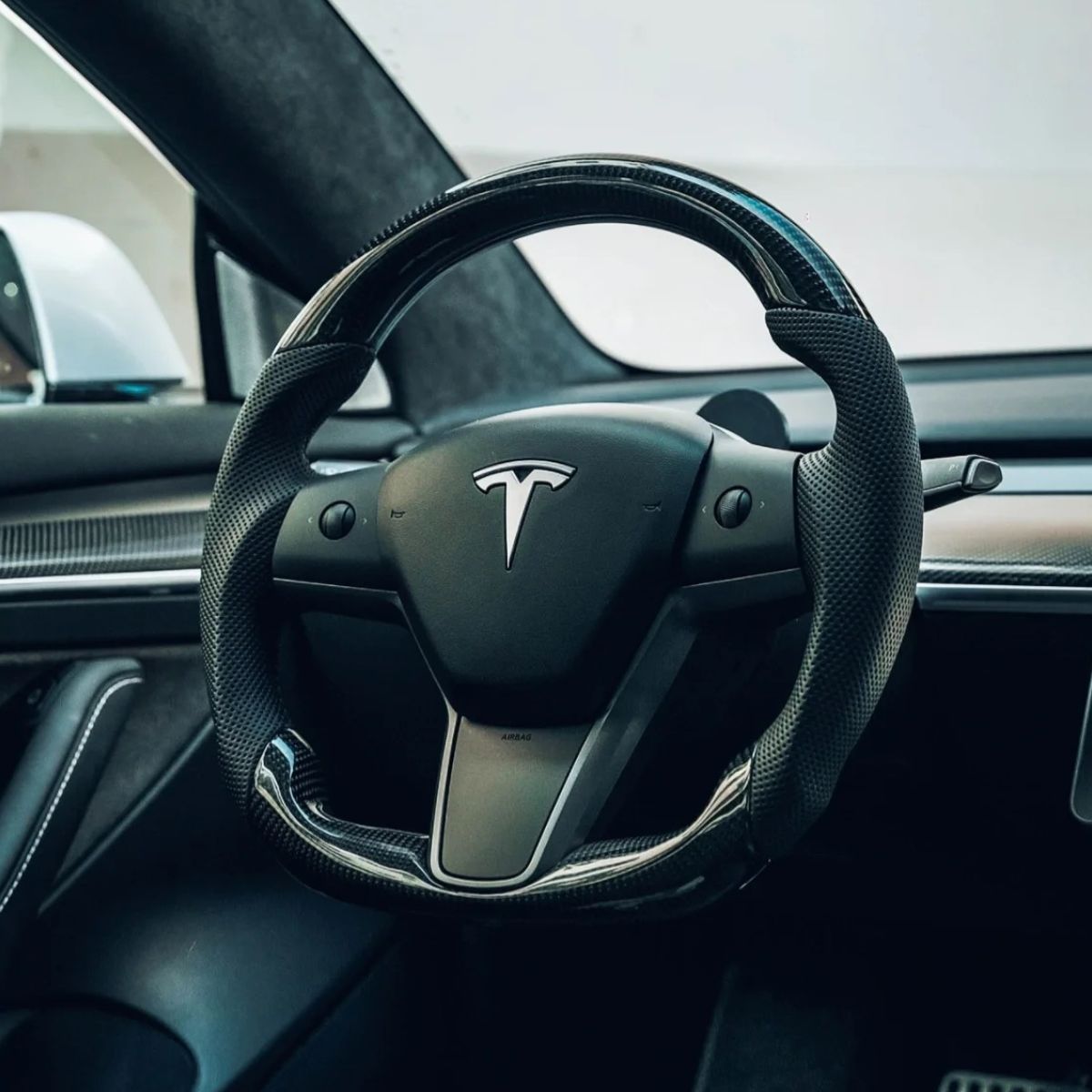 Carbon Fiber Sport Steering Wheel for Tesla Model 3 / Y 【Style 39】