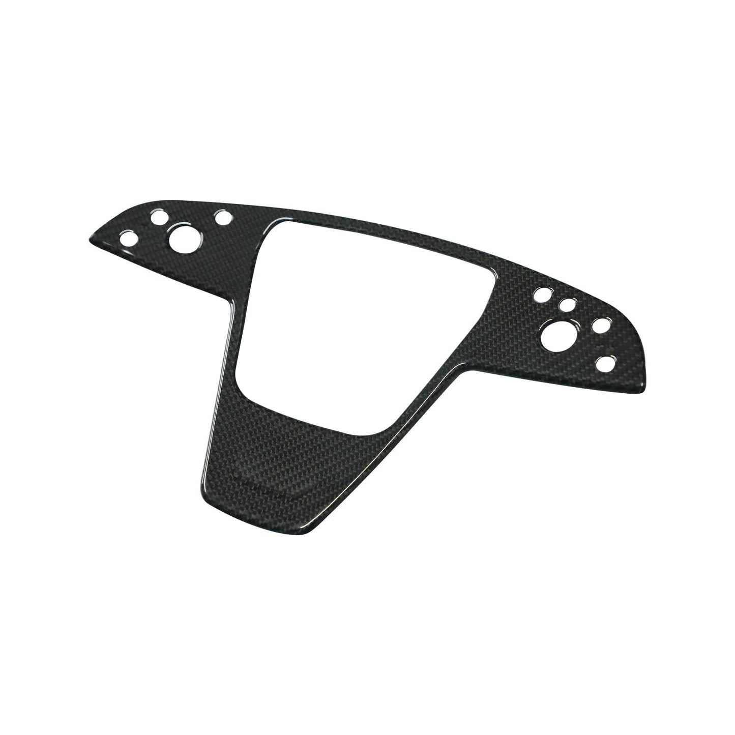 Carbon Fiber Yoke Steering Wheel Trim Panel Cover for Model S/X 2021+