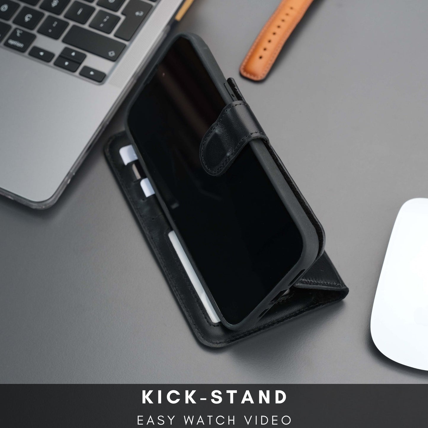 Casper Leather iPhone 15 Pro Wallet Case | Detachable MagSafe Compatible RFID Protection