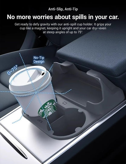Center Console Cup Holder With Storage Organize for Model 3/Y