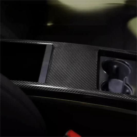 Center Console Side Trim Dry Carbon Fiber Overlay for Model S/X 2021+