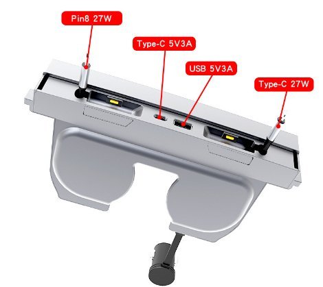 Center Console USB Hub Docking Station for Tesla Model 3 Highland & New Model Y