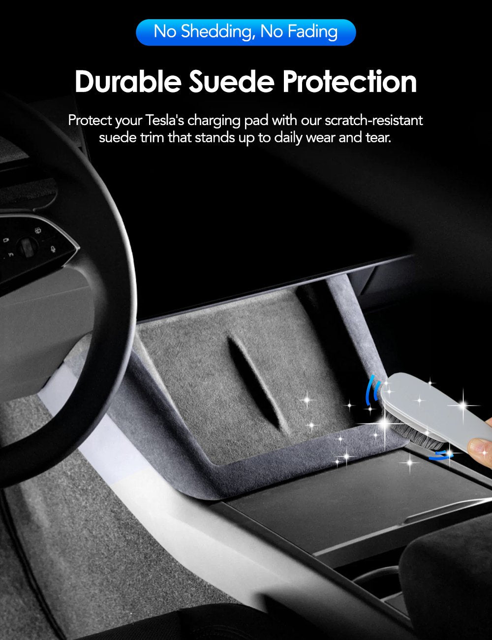 Center Console Wireless Charger Cover Trim for Model 3 Highland & New Model Y