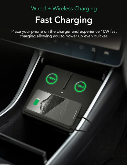 Center Console Wireless Charger for Tesla Model 3