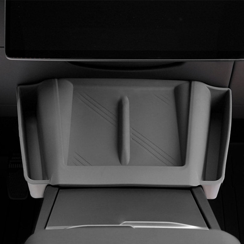 Center Console Wireless Charging Pad with Side Pockets For Tesla Model 3 Highland & Model Y Juniper
