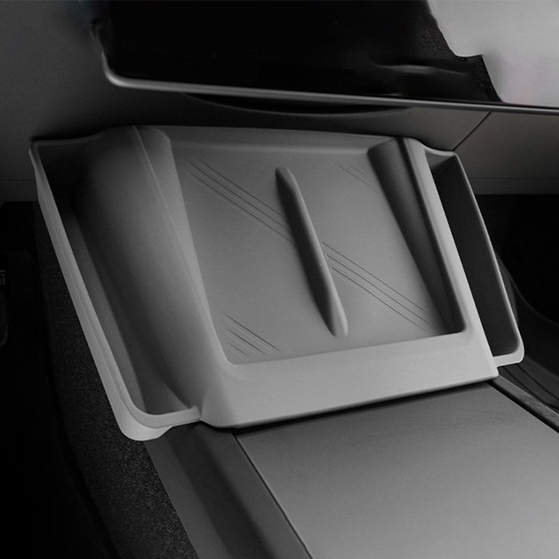Center Console Wireless Charging Pad with Side Pockets For Tesla Model 3 Highland & Model Y Juniper