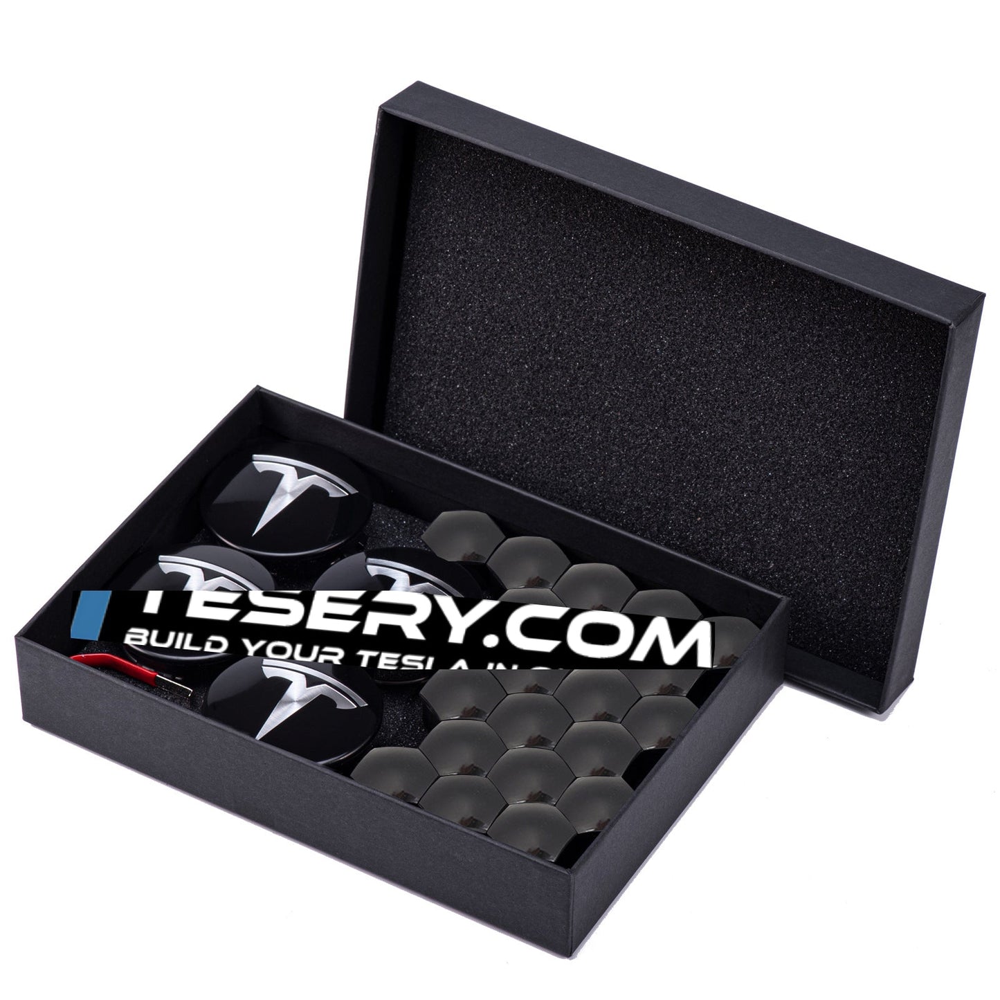 Center Wheel Center Cap Kit With Puller for Tesla Model 3/Y/S/X