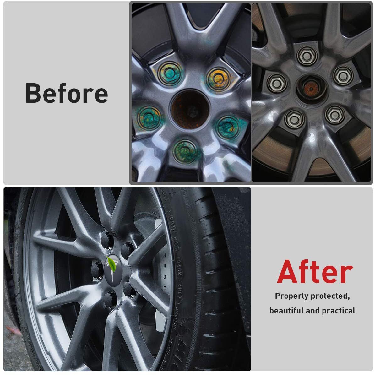 Center Wheel Center Cap Kit With Puller for Tesla Model 3/Y/S/X