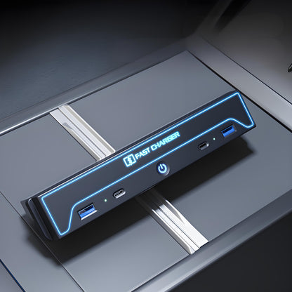 Central Console USB Hub with Ambient Light for Model 3 Highland