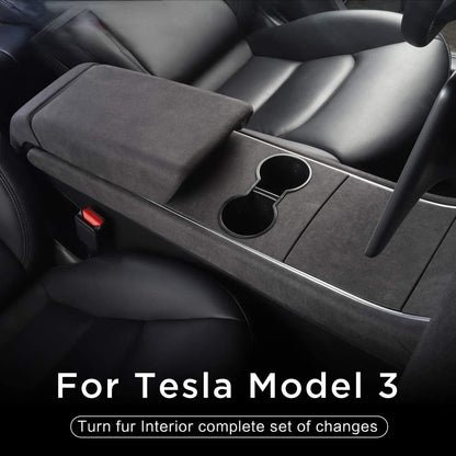 Alcantara Central Control Panel Sticker for Tesla Model 3