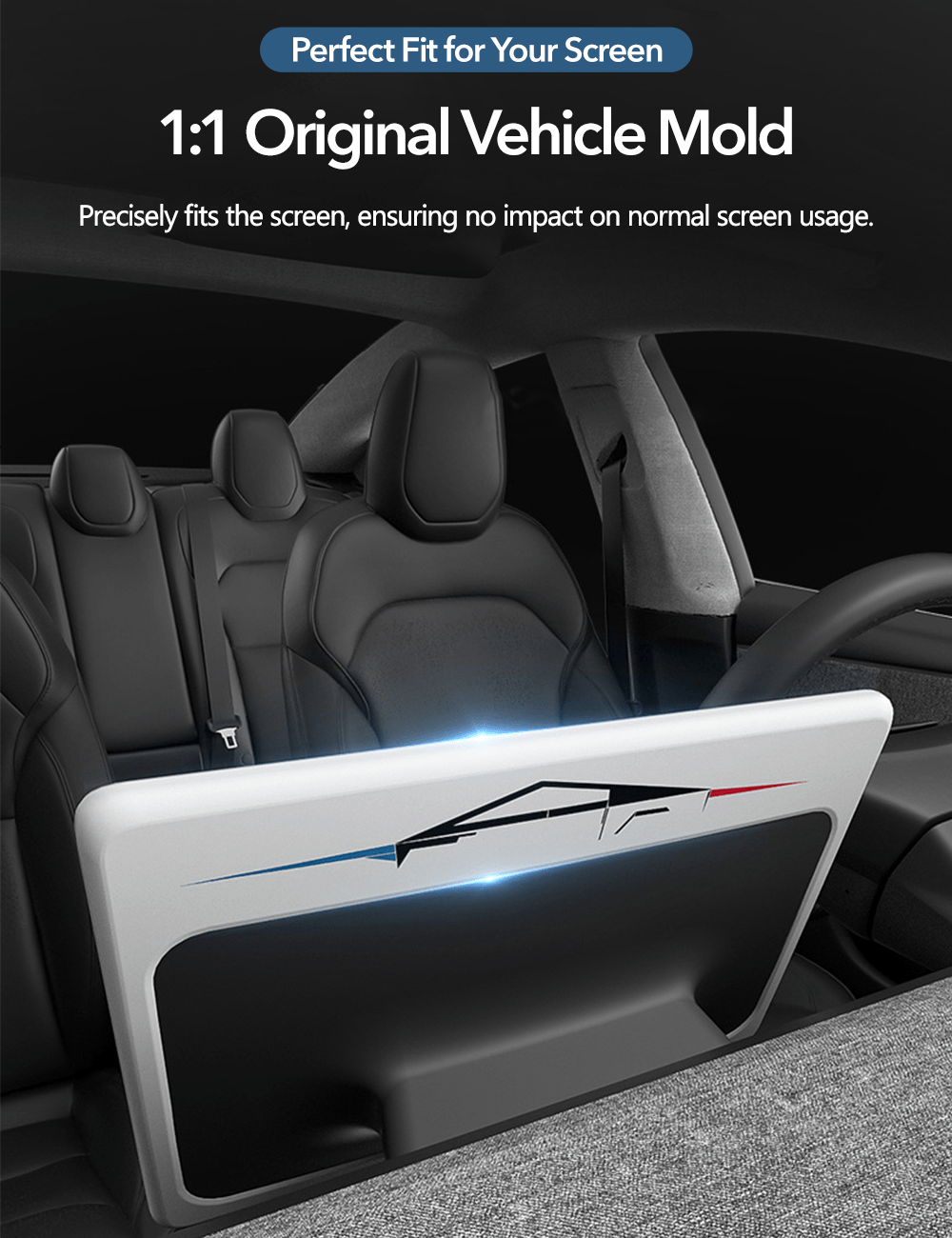 Central Screen Protector Frame for Tesla Model 3 Highland & New Model Y