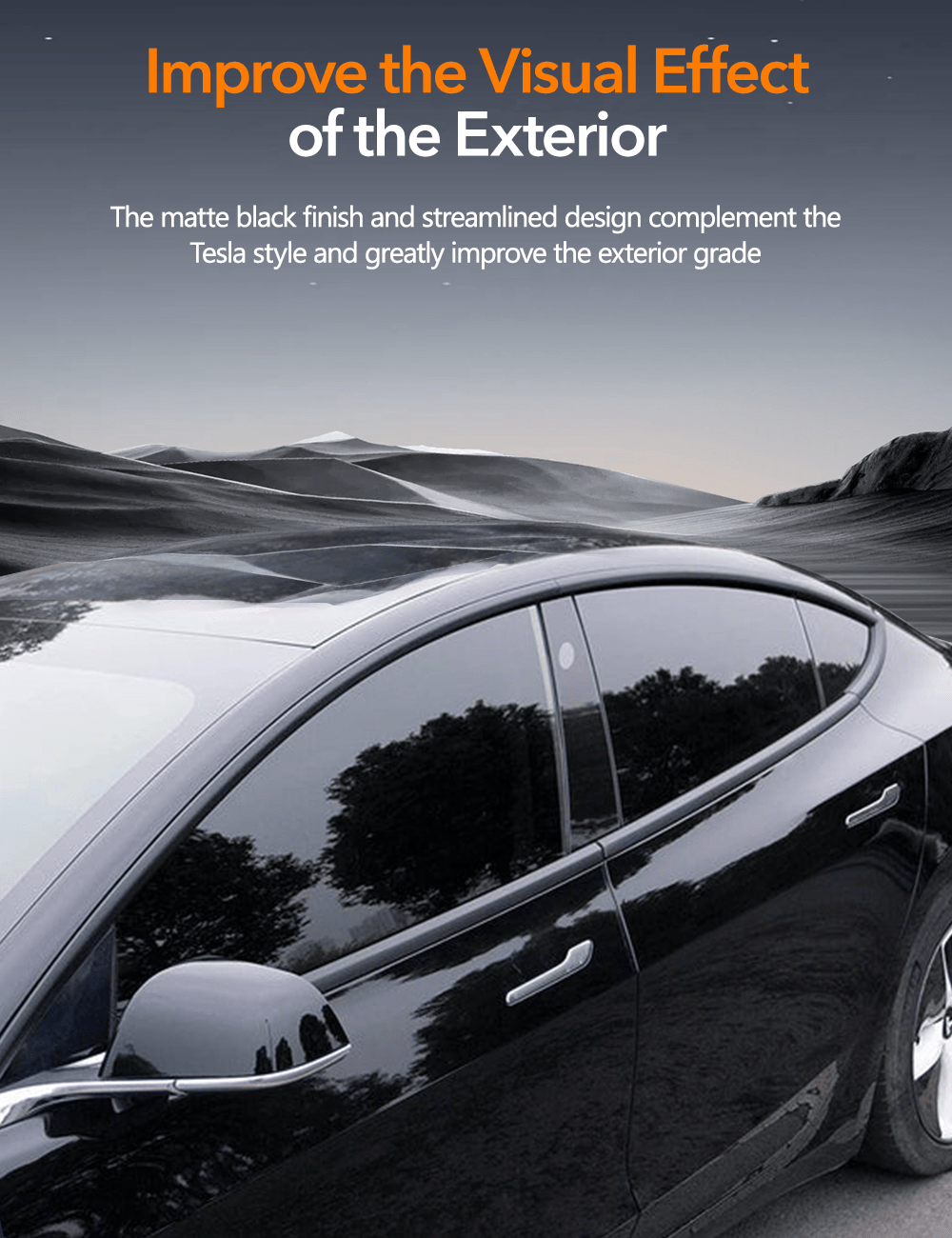 Chrome Delete Kit For Model 3